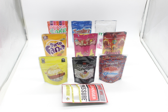comprar PET Glossy Mylar bolsas de hierba a prueba de olor con cremallera a prueba de niños online manufacture