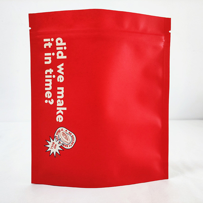 comprar Impresión en color rojo Papel Kraft biodegradable con cierre y cierre de cremallera Bolsa de café Granos de té Bolsas de embalaje de alimentos online manufacture