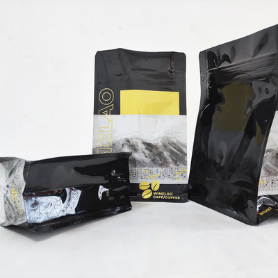 comprar Bolsas de embalaje de granos de café con fondo plano con válvula online manufacture