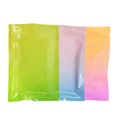 comprar Grado alimenticio Snack 3 Bolsas selladas laterales con cremallera Color de color de arco iris online manufacture