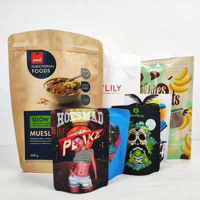 comprar Bolsas de plástico de color 3.5g de Mylar ziplockk de nuevo cierre Bolsas de embalaje de alimentos secos impresos a medida online manufacture