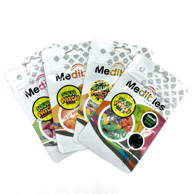comprar Bolsas de goma 300 mg Bolsas de sello de tres lados Bolsas de plástico biodegradables con agujero de mango online manufacture