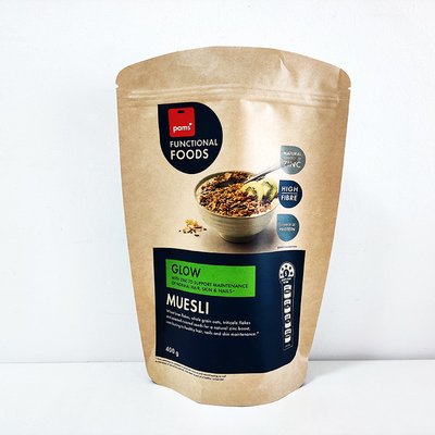 comprar Bolsa de embalaje de papel Kraft para alimentos Impresión en huecograbado Fondo plano de aluminio Bolsa de pie pequeña online manufacture