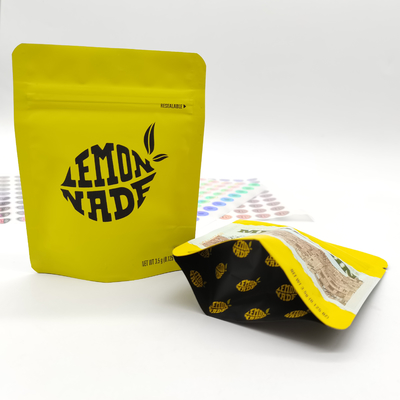 comprar El amarillo de empaquetado modificado para requisitos particulares de la bolsa de la cremallera de la impresión se levanta los bolsos con la muesca del rasgón online manufacture