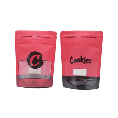 comprar Impresión de logotipo Bolsas de ziplock de Mylar vuelva a cerrarse Color rosa 3.5g con ventana transparente online manufacture