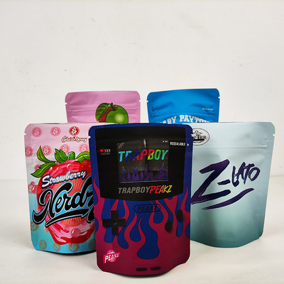 comprar El plástico de la bolsa de Mylar a prueba de olor comestible suave al tacto personalizado 3.5g se levanta bolsas de embalaje online manufacture