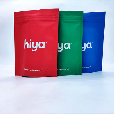 comprar Bolsas de papel de aluminio Mylar verde rojo mate Bolsas de pie Mylar con cierre de cremallera online manufacture