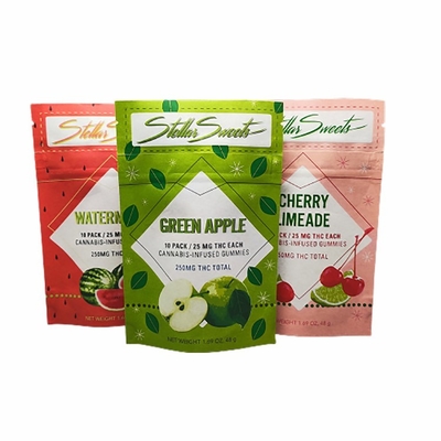 comprar Bolsa de papel adaptable de empaquetado de Kraft de la bolsa de la prueba del olor del bocado gomoso de THC online manufacture
