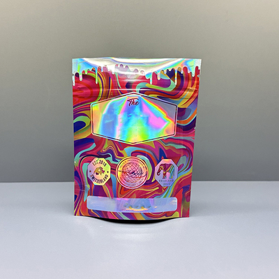 comprar bolsos olográficos Doypack de 3.5g Mylar con la cremallera para la flor de la mala hierba online manufacture