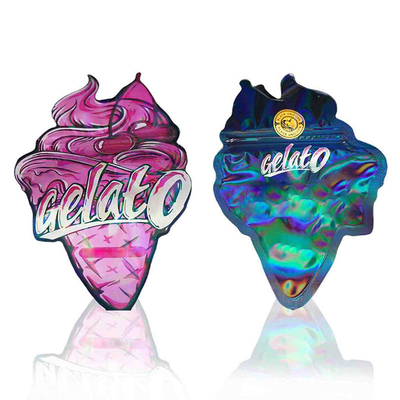comprar El helado forma bolsos cortados con tintas de encargo colorea todo la impresión de la ayuda con el cierre en la parte superior online manufacture