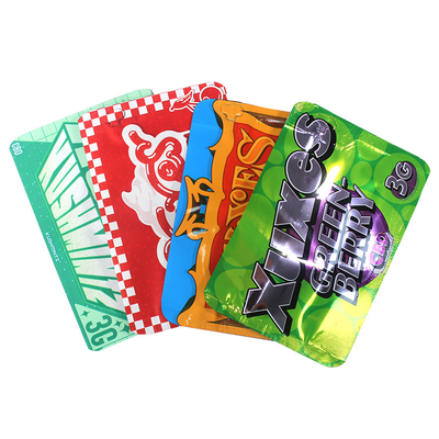 comprar Embalaje Brillante hierba Mylar bolsas de pie de costumbre de pie de cremallera online manufacture