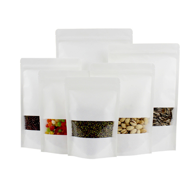 comprar Papel blanco biodegradable bolsas para levantarse bolsas de bolsillo con superficie mate online manufacture