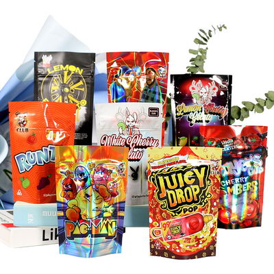 comprar Bolsa de Mylar de sello térmico reabreble, Bolsa holográfica con cremallera personalizada online manufacture