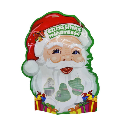 comprar Bolsa de plástico de forma especial con cremallera, bolsa de embalaje de Navidad personalizada online manufacture