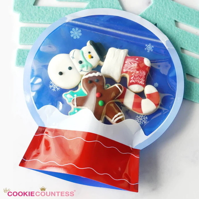comprar Bolsa de embalaje Mylar de Navidad personalizada con forma especial y cierre con cremallera online manufacture