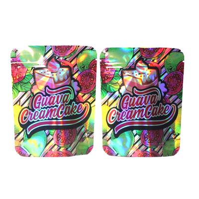 comprar Bolsa de pie holográfica sellada por calor con ventana Bolsas Mylar para almacenamiento de alimentos online manufacture