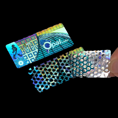 comprar Etiquetas anti-falsificación de plástico personalizadas de seguridad a prueba de manipulación pegatinas holográficas online manufacture