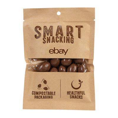 comprar Embalaje de alimentos de papel Kraft Bolsa de cierre con ventana, Bolsa de embalaje comestible biodegradable online manufacture