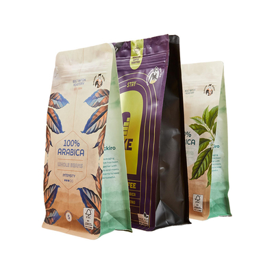 comprar Papel Kraft biodegradable Embalaje con cremallera de alimentos Bolso de pie a medida Re-cerrable a prueba de agua online manufacture