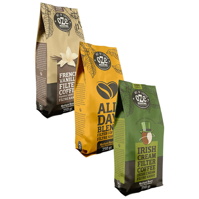 comprar Bolsa de embalaje de granos de café personalizada de 250 g 500 g 1 kg Bolsa lateral de Gueest con válvula online manufacture