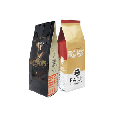 comprar Bolsas de oro brillante de metal impreso a medida 1 kg Bolsas de café de lado Gueest Bolsas personalizadas de sello térmico Bolsa de café de pie online manufacture