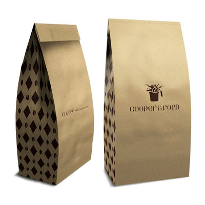 comprar Ancho 7.5 pulgadas bolsas Kraft Stand Up 500g Gravure Imprimir bolsas de café re-cerrables online manufacture