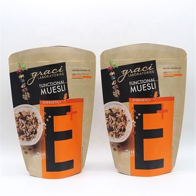 comprar Bolsas de Kraft para levantarse y volver a cerrarlas Bolsas de Kraft para levantarse y volver a cerrarlas Bolsas de café de papel marrón de 4 onzas online manufacture