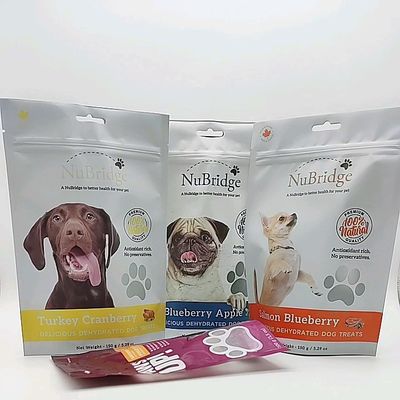 comprar Impresión CMYK Bolsas de papel reselables de lágrima con muesca para perros Embalaje online manufacture