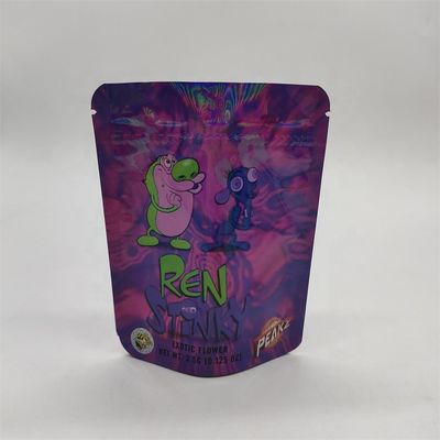 comprar CYMK Bolsas de papel de sello térmico impresas Bolsas de fondo plano de Mylar holográfico Bolsas Gusset GMP online manufacture