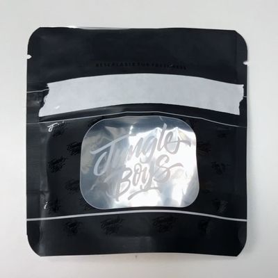 comprar VMPET Negro mate Bolsa de pie 3.5g Mylar Ver a través de bolsas de cerradura online manufacture