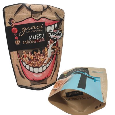 comprar 3.5g Mylar ziplockk Bolsas para levantarse CMYK Bolsas de papel plano impresas HACCP online manufacture