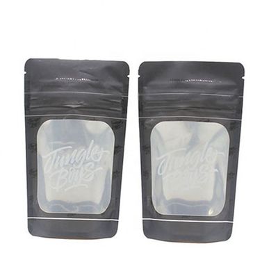 comprar ODM Vea a través de bolsas bocadillos reabribles Stand Up Bolsa Negro SGS online manufacture