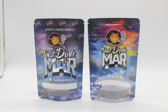 Bolsas de hierba Mylar a prueba de olor 1g 3.5g 7g 14g 28g Bolsas de hierba Mylar pequeñas de papel de aluminio de pie con cerradura con cremallera