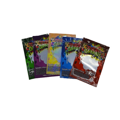 25G bolsas de hierba Mylar selladas en tres lados con cerraduras a prueba de niños