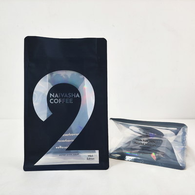 1 kg de volumen de bolsa de café de fondo plano con válvula de un solo sentido Impresión digital PET/VMPET/PE brillante personalizada