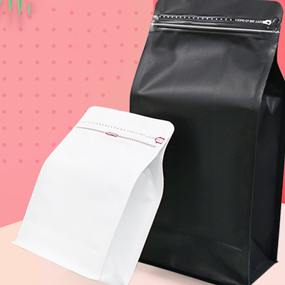 Bolsa de café con fondo plano 250g 500g 1000g con válvula