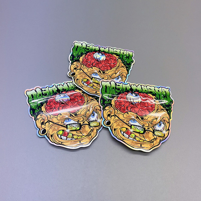 Bolsas de hierba Mylar de forma única OEM personalizadas con cremallera para alimentos de marihuana
