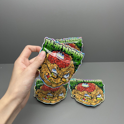 El niño de empaquetado olográfico Mylar cortado con tintas resistente de los bolsos 3.5g de Mylar empaqueta de encargo impreso