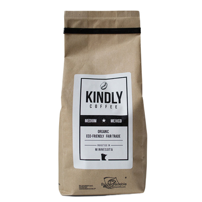 Bolso de café de papel biodegradable de Kraft Tin Tie Coffee Bags Kraft con la válvula