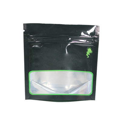 28g se levantan la bolsa con la ventana para el empaquetado de la aduana de la flor de la mala hierba