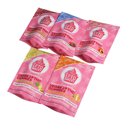 Resistente al olor Ziplock Mylar Bolsas de almacenamiento de alimentos Impreso digitalmente 14g para gomitas Azúcar dulce