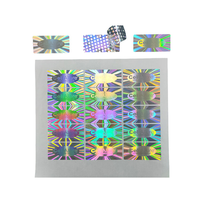 Papel de pegatina holográfico impermeable para impresión impreso
