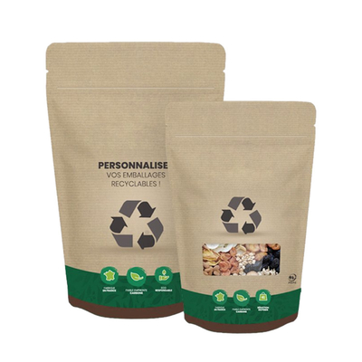 Bolsa de papel de pan Kraft de alimentos 10 colores Apoyo a la impresión personalizado