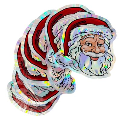 Prueba de humedad Grado de alimentos tamaño personalizado Bolso de pie con cerradura de cremallera para embalaje de regalos de Navidad