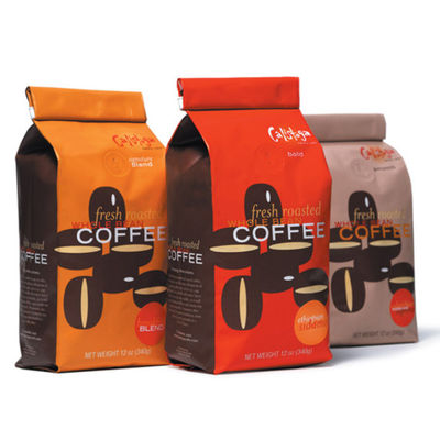 Bolsa de café con fondo plano Bolsa de embalaje de café con válvula