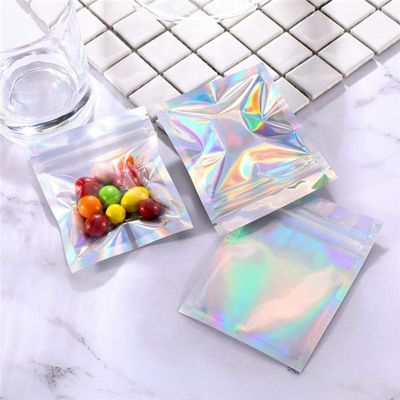 HACCP Holográfico Stand Up Bolso de cierre de cerradura de la parte superior de la lámina de Mylar Mini Bolsas