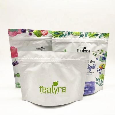 Bolsos comestibles de la comida del envase de plástico de la cremallera que se puede volver a sellar de las bolsitas de té de la prueba del olor de la hoja