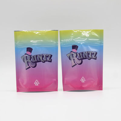 110 Mircon CPP Bolso de cremallera de pie 28 g de hierba gomosa galleta helado hoja