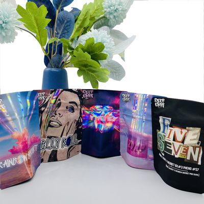 Plastico DEO Granjas PET Comestible Reenchufable Bolsa Mylar 3.5g ziplockk Bolsas Mylar