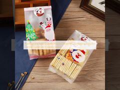 Bolsa de embalaje de Navidad de lado transparente para galletas de caramelo